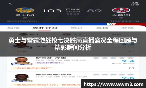 勇士与雷霆激战抢七决胜局直播盛况全程回顾与精彩瞬间分析